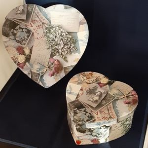 Heart shaped storage boxes
